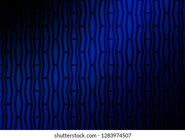 Dark BLUE vector texture with colored lines. Glitter abstract illustration with colored sticks. Smart design for your business advert.