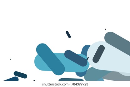 Dark BLUE vector texture with colored capsules. Modern geometrical abstract illustration with staves. The pattern can be used as ads, poster, banner for medicine.