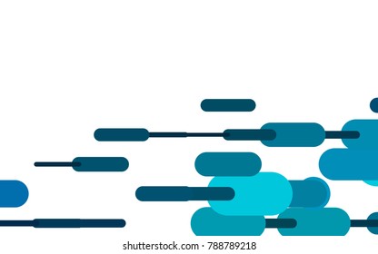 Dark BLUE vector texture with colored capsules. Decorative shining illustration with lines on abstract template. The pattern can be used for websites.