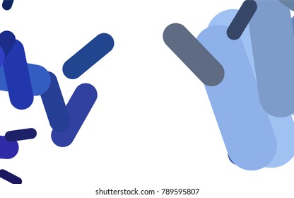 Dark BLUE vector texture with colored capsules. Blurred decorative design in simple style with lines. The pattern can be used for websites.