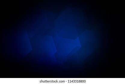 Dark BLUE vector texture with colorful hexagons. Design in abstract style with hexagons. Pattern for texture of wallpapers.