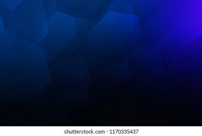 Dark BLUE vector texture with colorful hexagons. Design in abstract style with hexagons. Pattern can for your ad, booklets.