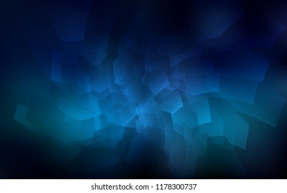 Dark BLUE vector texture with colorful hexagons. Design in abstract style with hexagons. Pattern for ads, leaflets.