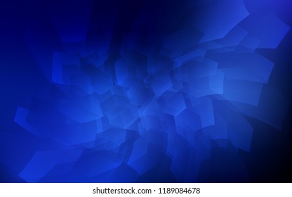 Dark BLUE vector texture with colorful hexagons. Illustration with set of colorful hexagons. New design for website's poster, banner.