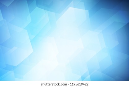 Dark BLUE vector texture with colorful hexagons. Colorful hexagons on white backdrop. Beautiful design for your business advert.