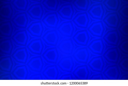 Dark BLUE vector texture with colorful hexagons. Design in abstract style with hexagons. Pattern for landing pages.