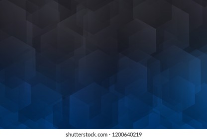 Dark BLUE vector texture with colorful hexagons. Colorful hexagons on white backdrop. New template for your brand book.