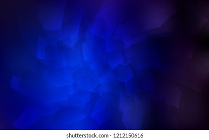 Dark BLUE vector texture with colorful hexagons. Illustration of colored hexagons on white surface. Pattern for ads, leaflets.