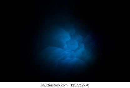 Dark BLUE vector texture with colorful hexagons. Illustration with set of colorful hexagons. New template for your brand book.