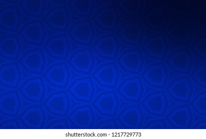 Dark BLUE vector texture with colorful hexagons. Abstract illustration with colorful hexagons. Pattern for landing pages.