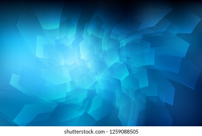 Dark BLUE vector texture with colorful hexagons. Illustration with set of colorful hexagons. Pattern for ads, leaflets.