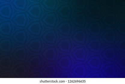 Dark BLUE vector texture with colorful hexagons. Blur background with colorful hexagons. Design for website posters, banners.