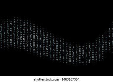 Dark BLUE vector texture with colorful hexagons. Glitter abstract illustration in hexagonal style. Pattern for texture of wallpapers.