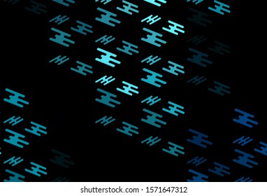 Dark BLUE vector texture with colorful lines. Shining colored illustration with narrow lines. Backdrop for TV commercials.