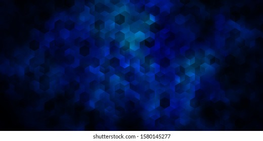 Dark BLUE vector texture with colorful hexagons. Blur background with colorful hexagons. Pattern for texture of wallpapers.