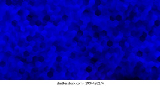 Dark blue vector texture with colorful hexagons. Smart design in abstract style with a batch of gradient hexagons. Base design to make your ads.