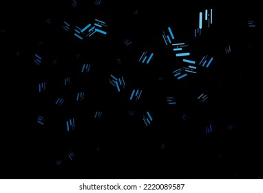Dark blue vector texture with colorful lines. Shining colored illustration with narrow lines. Best design for your ad, poster, banner.