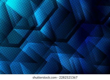 Textura vectorial azul oscuro con hexágonos coloridos. Desenfoque del fondo con hexágonos coloridos. Patrón para las páginas de aterrizaje.