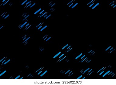 Dark BLUE vector texture with colorful lines. Decorative shining illustration with lines on abstract template. Backdrop for TV commercials.