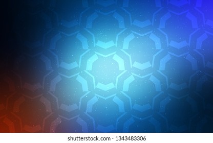 Dark BLUE vector texture with curved lines. A sample with colorful lines, shapes. Elegant pattern for a brand book.