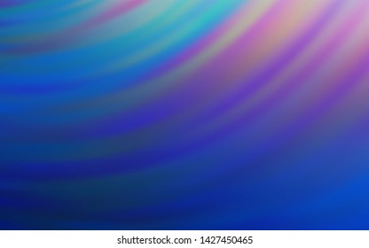 Dark BLUE vector texture with curved lines. An elegant bright illustration with gradient. A completely new template for your design.