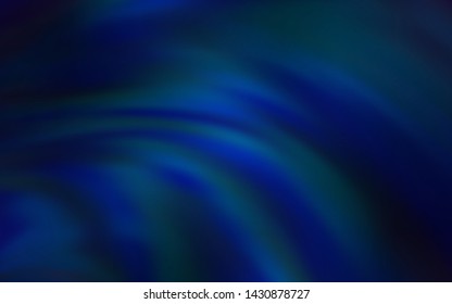 Dark BLUE vector texture with curved lines. A sample with colorful lines, shapes. Abstract style for your business design.
