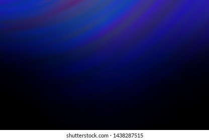 Dark BLUE vector texture with curved lines. Modern gradient abstract illustration with bandy lines. The best colorful design for your business.