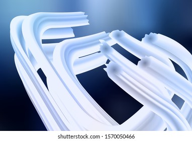 Dark BLUE vector texture with curved lines. A shining illustration, which consists of curved lines. The best colorful design for your business.