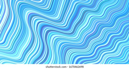 Dark BLUE vector texture with curved lines. A completely new colorful illustration in simple style. Elegant pattern for a brand book.