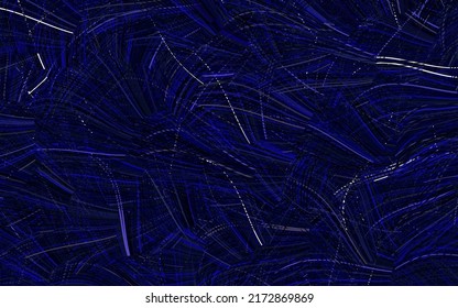 Textura de vector azul oscuro con líneas curvas. Muestra con líneas de colores, formas. Patrón para su diseño.