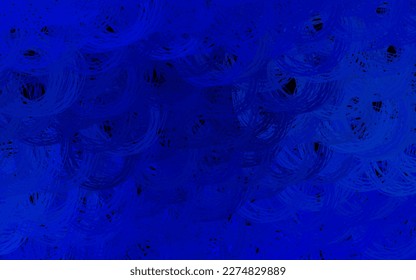 Dark BLUE vector texture with curved lines. Smart illustration in abstract style with gradient lines.  Simple template for your design.
