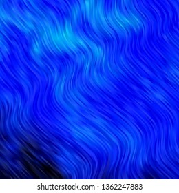 Dark BLUE vector texture with curves. Bright sample with colorful bent lines, shapes. Design for your business promotion.