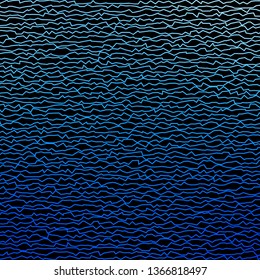 Dark BLUE vector texture with curves. Illustration in halftone style with gradient curves. Pattern for websites, landing pages.