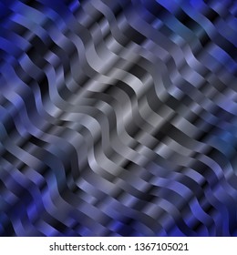 Dark BLUE vector texture with curves. Bright sample with colorful bent lines, shapes. Design for your business promotion.