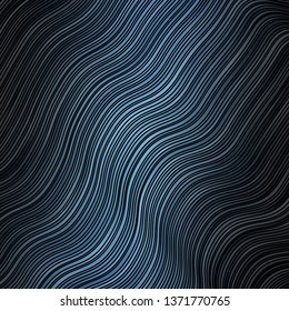 Dark BLUE vector texture with curves. Brand new colorful illustration with bent lines. Smart design for your promotions.