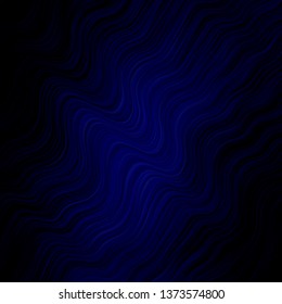 Dark BLUE vector texture with curves. Colorful illustration, which consists of curves. Design for your business promotion.