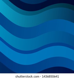 Dark BLUE vector texture with curves. Colorful abstract illustration with gradient curves. Pattern for commercials, ads.