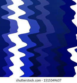 Dark BLUE vector texture with curves. Brand new colorful illustration with bent lines. Design for your business promotion.