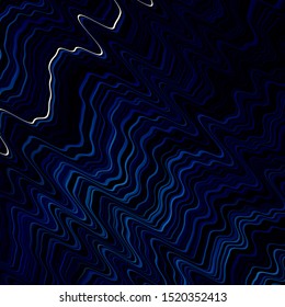 Dark BLUE vector texture with curves. Colorful abstract illustration with gradient curves. Pattern for websites, landing pages.