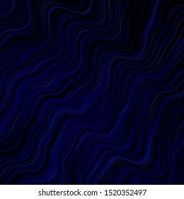 Dark BLUE vector texture with curves. Bright illustration with gradient circular arcs. Best design for your ad, poster, banner.