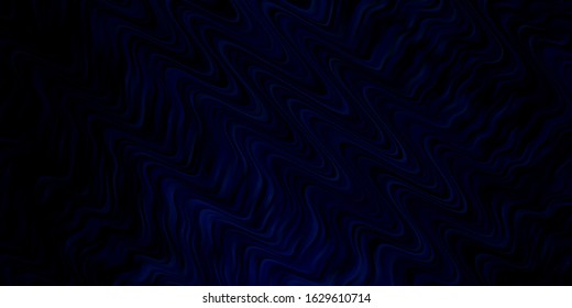 Dark BLUE vector texture with curves. Colorful illustration, which consists of curves. Smart design for your promotions.