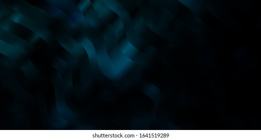 Dark BLUE vector texture with curves. Abstract gradient illustration with wry lines. Pattern for ads, commercials.