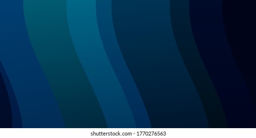 Dunkle BLAU Vektorstruktur mit Kurven. Abstrakte Farbverlauf-Illustration mit wry lines. Muster für Werbung, Werbung.