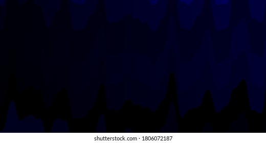 Dark BLUE vector texture with curves. Colorful illustration in abstract style with bent lines. Template for your UI design.
