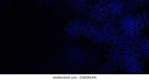 Dark blue vector texture with curves. Colorful illustration, which consists of curves. Pattern for booklets, leaflets.