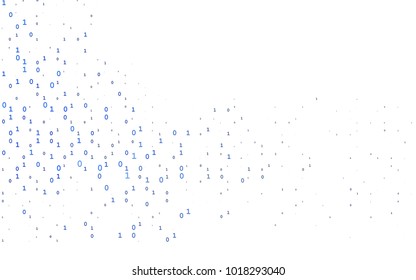 Dark BLUE vector texture with Digit characters. Illustration with Numeral symbols on abstract template. The pattern can be used for school, grammar websites.