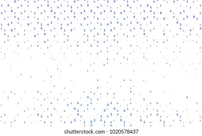 Dark BLUE vector texture with Digit characters. Shining colorful illustration with isolated Digit signs. The pattern can be used for school, grammar websites.
