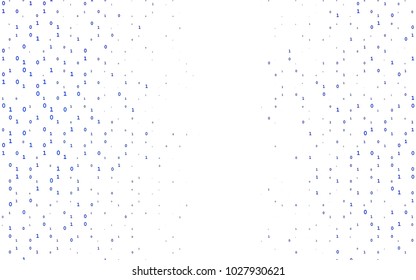 Dark BLUE vector texture with Digit characters. Illustration with Numeral symbols on abstract template. Best design for your ad, poster, banner of math college.