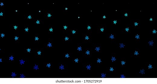 Dark blue vector texture with disease symbols. Colorful  gradient illness symbols in simple abstract style. Best design for quarantine events.