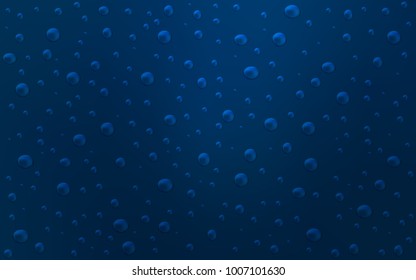 Dark BLUE vector texture with disks. Glitter abstract illustration with blurred drops of rain. Pattern can be used as texture of water, rain drops.